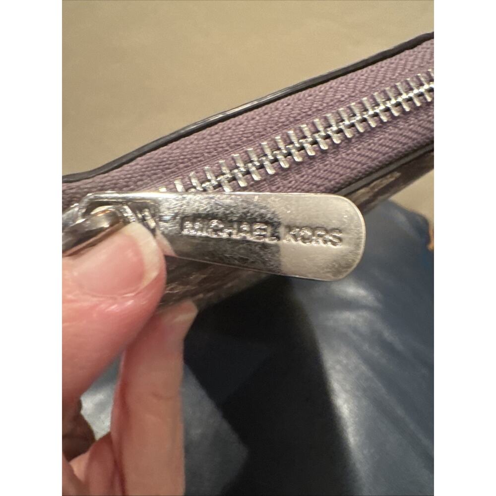 Michael Kors Snakeskin Embossed Studded Leather Wallet - Picture 5 of 8